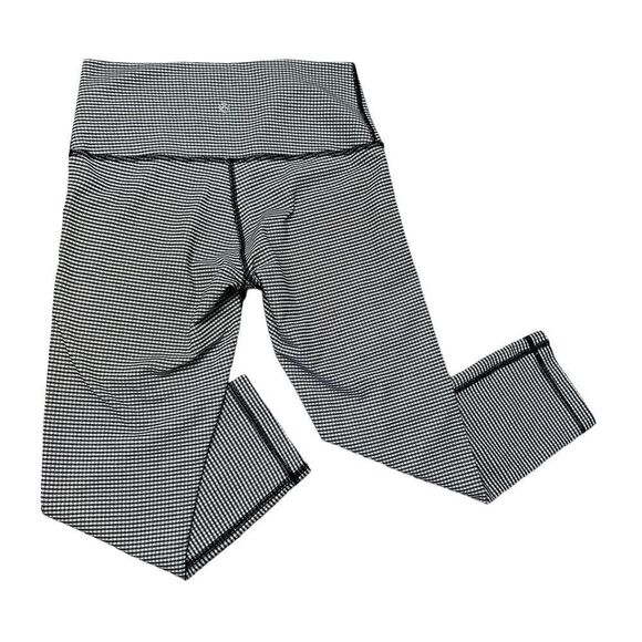 Lululemon Women's Wunder Under Crop II (Roll Down) Gingham Luon Leggings Size 6 - Picture 9 of 10